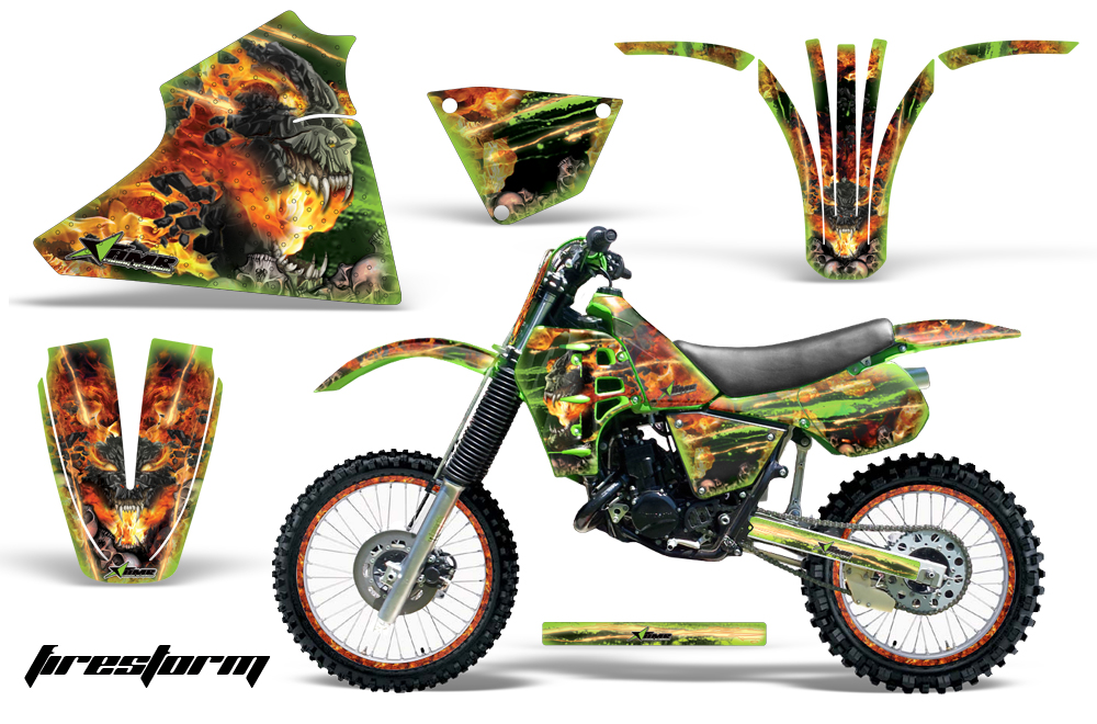 Kawasaki KX125 1983-1985 Graphics Kit Decal Firestorm G NPs